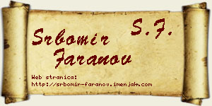 Srbomir Faranov vizit kartica